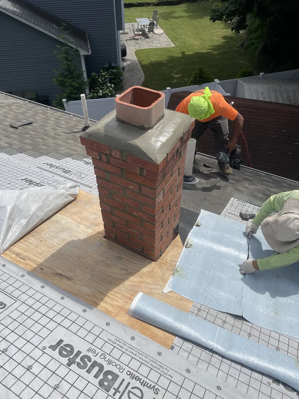 Chimney Rebuild — recent project by Father & Sons NJ Construction