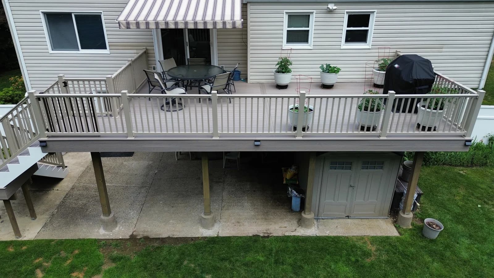 Custom elevated deck built by Father & Sons NJ Construction