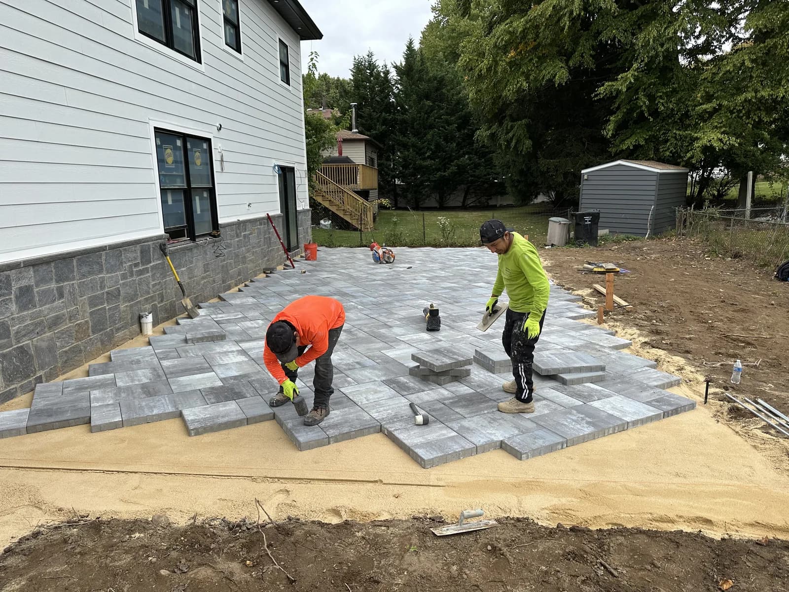 Deck and patio project 5 by Father & Sons NJ Construction in New Jersey